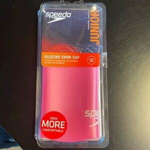 NWT Speedo Jr silicone pink swim cap